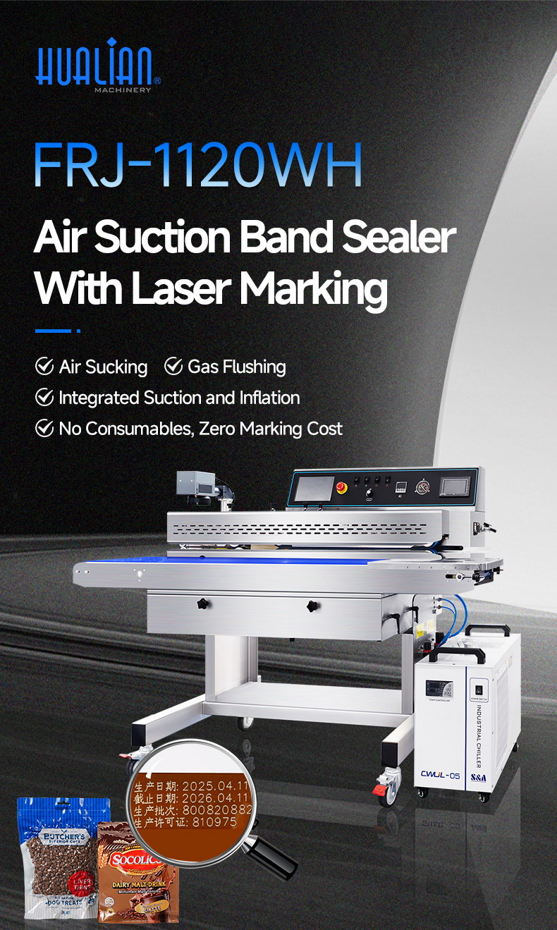 FRJ-1120WH Air Suction Band Sealer With Laser Marking FRJ-1120WH Air Suction Band Sealer With Laser Marking