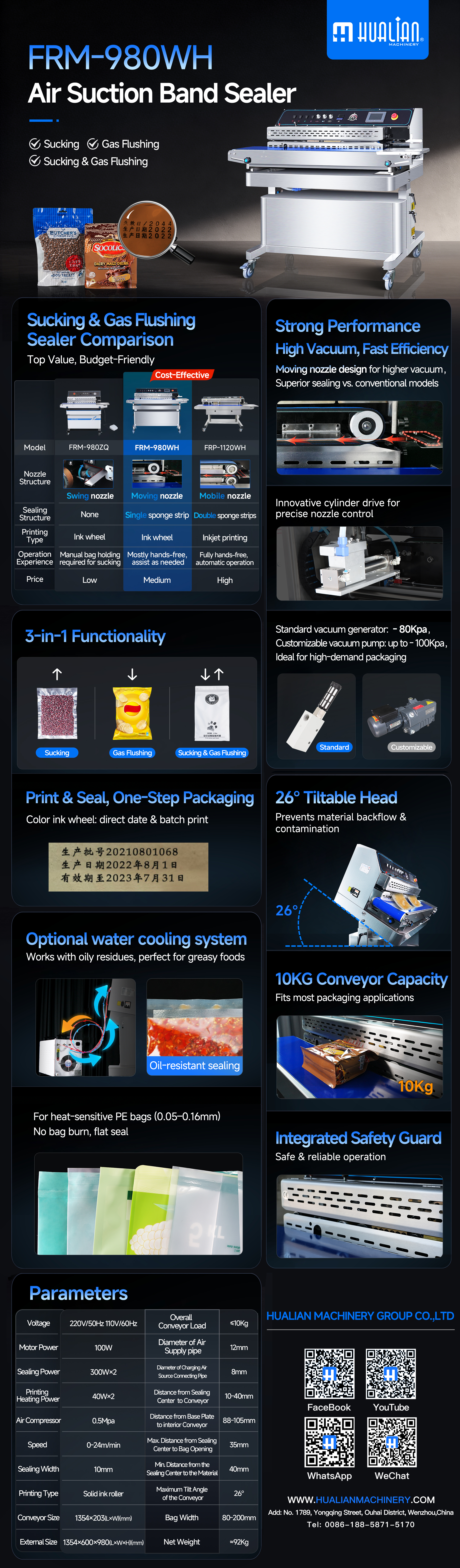 FRM-980WH Air suction band sealer FRM-980WH Air suction band sealer