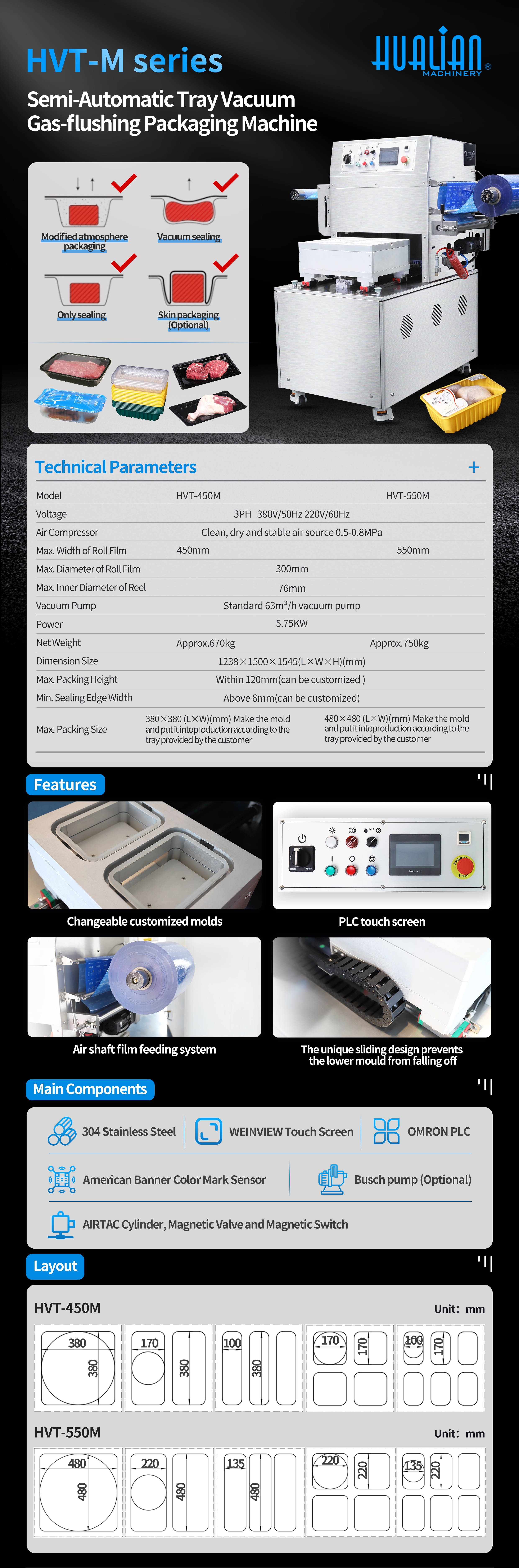 Nitrogen Professional Food Vacuum Chamber Sealer HVC-510T/2A from China  manufacturer - Hualian Machinery Group