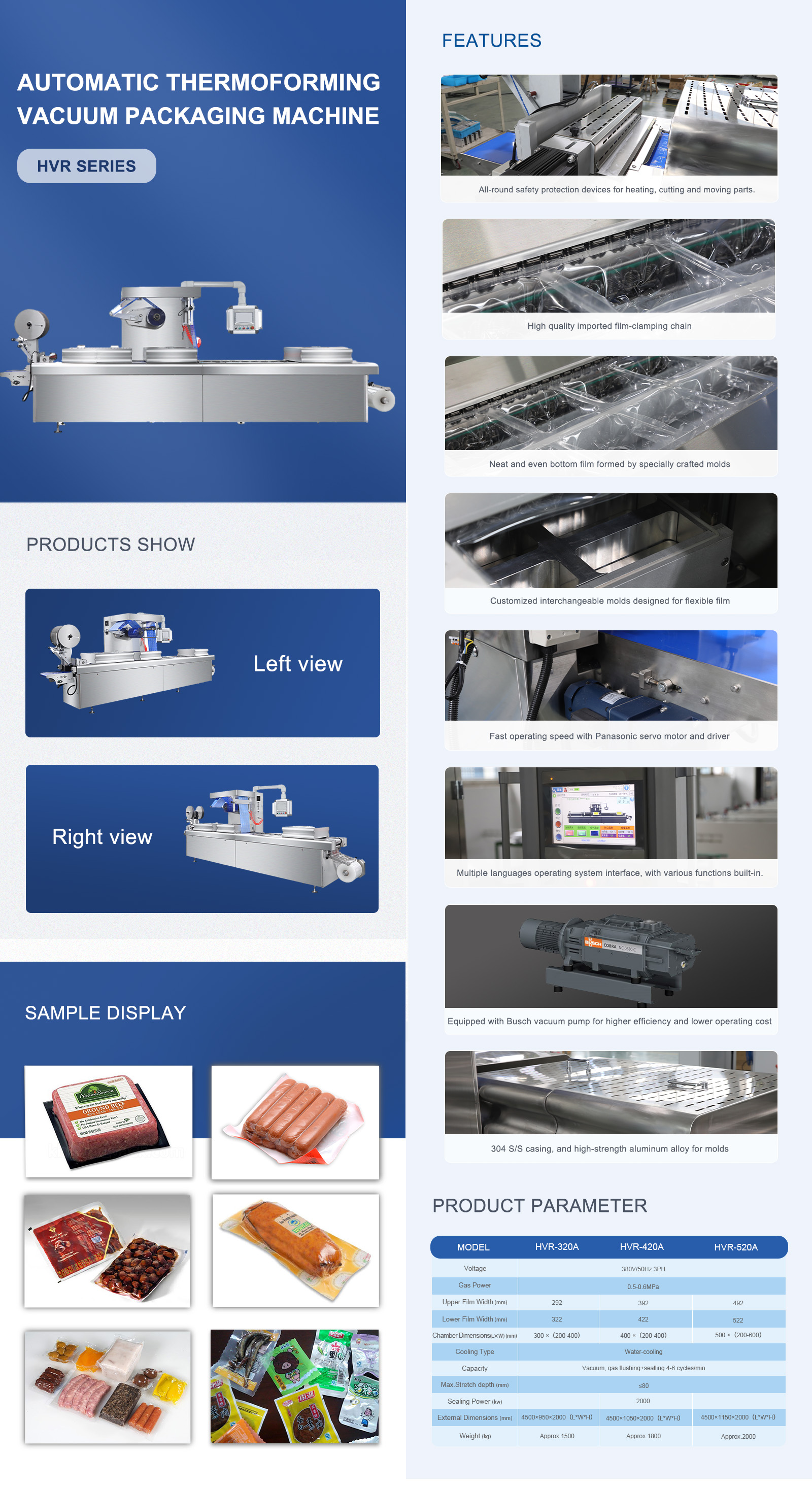 Hualian Continuous Vacuum Thermoforming Packaging Machine