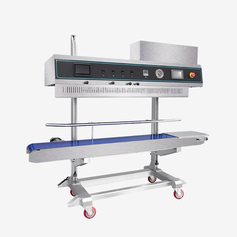 HUALIAN Integrated Suction And Inflation Continuous Vertical Band Sealer With Ink-jet Printer FRP-1120LH 