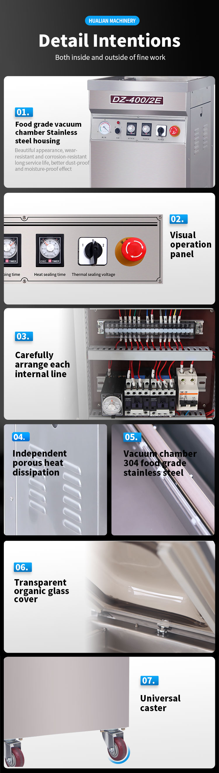 Vacuum packaging machine details 02