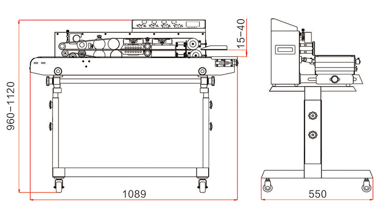 FRM-1010III Hualian heat sealing machine size