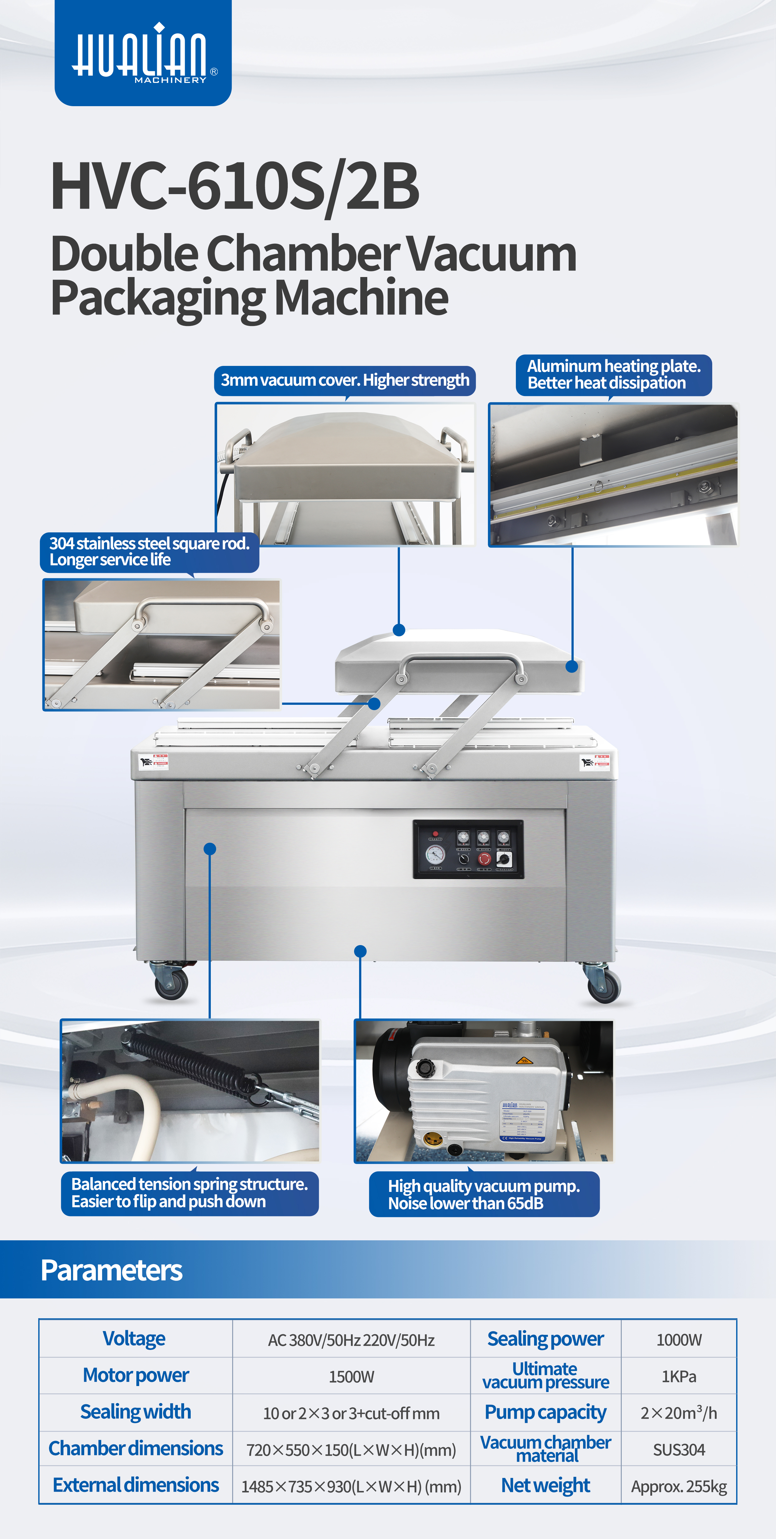 Hualian double chamber vacuum packaging machine