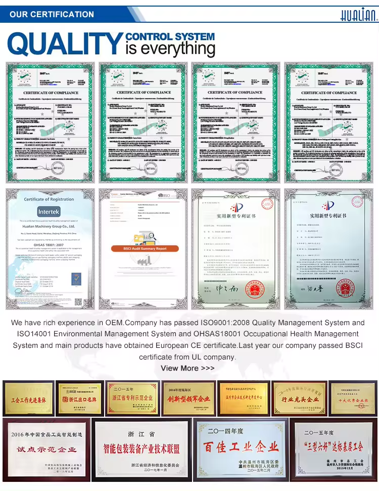 Hualian Machinery Group certificates