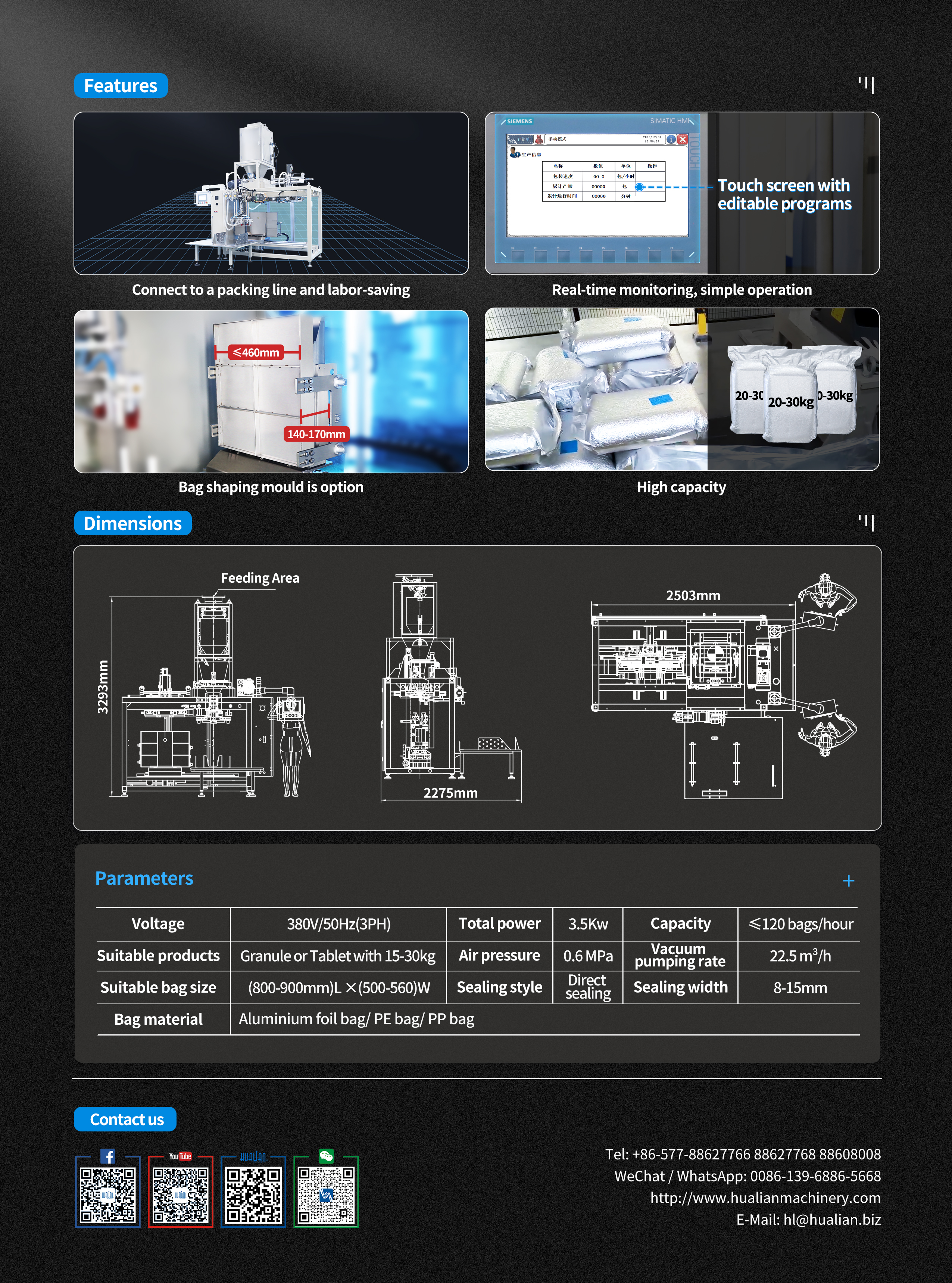 ZSG-400DSQF Automatic bag placing vacuum sealing machine