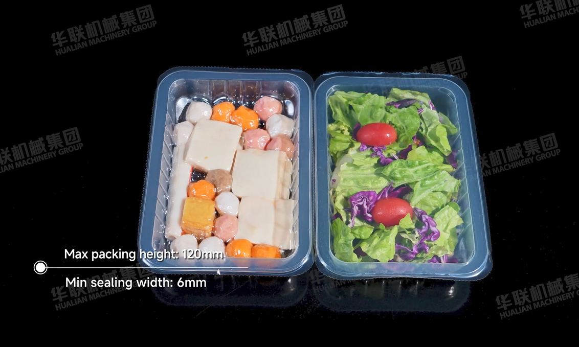 Tray sealing machine for vegetable