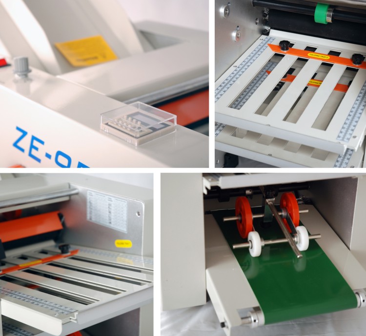 Details about   210*420mm Paper Auto Folding Machine 2 Folding Plates ZE-9B/2 