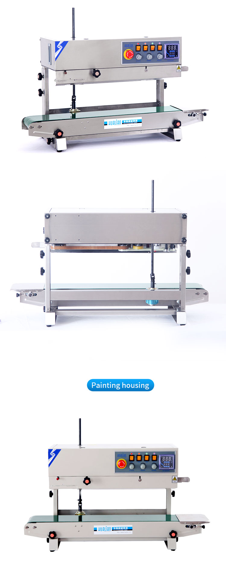 Food Vertical Continuous Band Sealer Machine with Video FRM-810II from  China Factory - Hualian Machinery Group