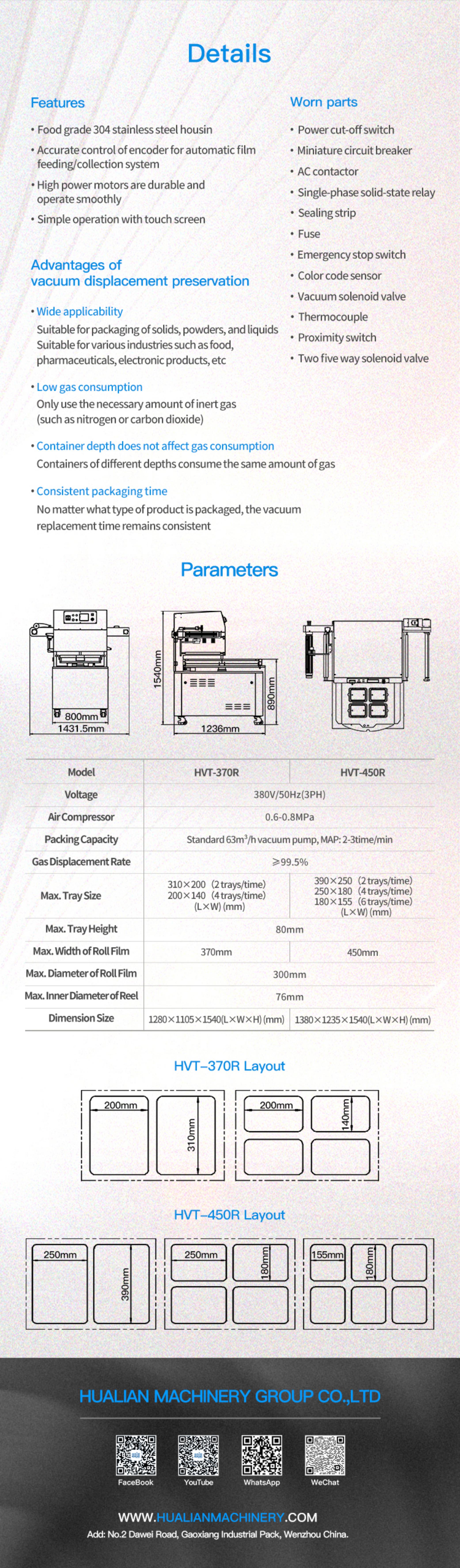 HVT-450R Rotary Tray Vacuum Packaging Machine