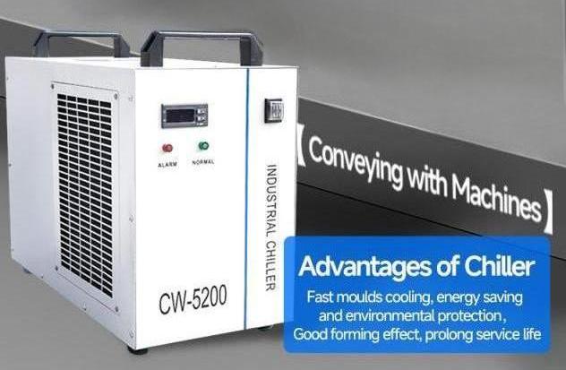 thermoforming packaging machine with Chiller