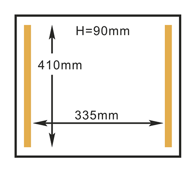 HVC-410T/2A Vacuum packaging machine chamber size