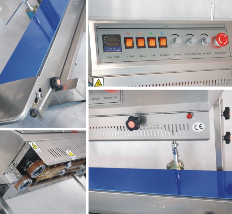 Food Vertical Continuous Band Sealer Machine With Video Frm Ii From China Factory Hualian